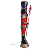 8 FT Pre-Lit Musical Nutcracker with 42 LED Lights and Removable Staff