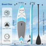 10' Inflatable Stand Up Paddle Board, 330 lb Capacity SUP with Adjustable Paddle, Pump, Backpack & Safety Leash