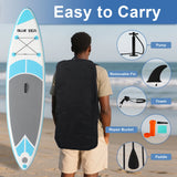 10' Inflatable Stand Up Paddle Board, 330 lb Capacity SUP with Adjustable Paddle, Pump, Backpack & Safety Leash