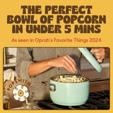 Popsmith Popcorn Popper, 6 Quart Stainless Steel Popcorn Maker Work with All Stovetops