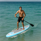 10' Inflatable Stand Up Paddle Board, 330 lb Capacity SUP with Adjustable Paddle, Pump, Backpack & Safety Leash
