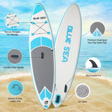 10' Inflatable Stand Up Paddle Board, 330 lb Capacity SUP with Adjustable Paddle, Pump, Backpack & Safety Leash