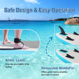 10' Inflatable Stand Up Paddle Board, 330 lb Capacity SUP with Adjustable Paddle, Pump, Backpack & Safety Leash