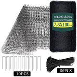 Alpacasso Garden Netting 7x100 ft, Reusable Bird & Deer Fence Mesh Kit