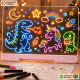 16" LED Drawing Board with 10 Color Modes, 9 Brightness Levels & Rechargeable Battery