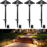 SUNVIE 4 Pack Low Voltage LED Pathway Lights – 150 lm 3 W Landscape Lighting