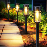 4 Pack Solar Path Lights, Warm White Outdoor Landscape Lights