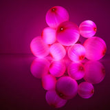 10 LED Satin Ball Ornament String Lights, 7 ft. Battery Operated Light