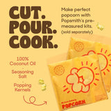 Popsmith Popcorn Popper, 6 Quart Stainless Steel Popcorn Maker Work with All Stovetops