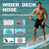 10' Inflatable Stand Up Paddle Board, 330 lb Capacity SUP with Adjustable Paddle, Pump, Backpack & Safety Leash
