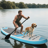 10' Inflatable Stand Up Paddle Board, 330 lb Capacity SUP with Adjustable Paddle, Pump, Backpack & Safety Leash