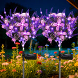 Solar Lavender Butterfly Lights (2 Pack) – Purple LED Garden Lights