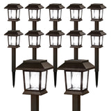 12 Pack Solar Pathway Lights – 6000 K Cool White LED Landscape Lights