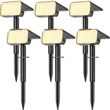 6 Pack 800 lm Solar Spot Lights – 90 LED 4 Lighting Modes Landscape Lights