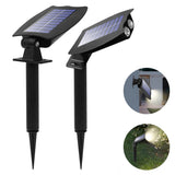 2 Pack Solar Outdoor Spotlights – Waterproof LED Landscape Spot Lights