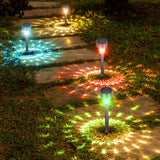 12 Pack Stainless Steel Solar Pathway Lights – LED Solar Garden Stake Lights