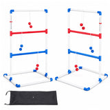 Portable Ladder Ball Game Set with 2 Targets, 6 Bolas, Score Trackers and Carry Bag