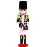 12" Wooden Nutcracker Soldier – Sword, Movable Jaw & Gift Box