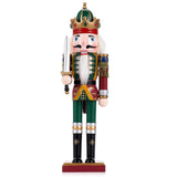 12" Wooden Nutcracker Soldier – Sword, Movable Jaw & Gift Box