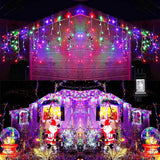 360 LED Icicle Christmas Lights, 29.5 ft Connectable Waterproof Curtain String Lights