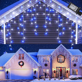 360 LED Icicle Christmas Lights, 29.5 ft Connectable Waterproof Curtain String Lights