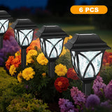 6-Pack Solar Pathway Lights – Waterproof LED Garden Stake Lights with Water Ripple Effect