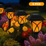 6-Pack Solar Pathway Lights – Waterproof LED Garden Stake Lights with Water Ripple Effect