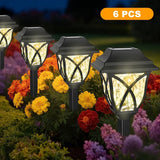 6-Pack Solar Pathway Lights – Waterproof LED Garden Stake Lights with Water Ripple Effect