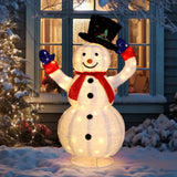 4 ft Lighted Pop-Up Snowman Christmas Decoration with 120 LEDs and Moving Hat