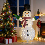5.7' Lighted Pop-Up Snowman Christmas Decoration with 200 Warm-White LEDs