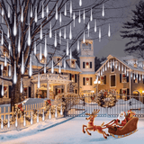 20-Inch Meteor Shower Icicle Christmas Lights, 10 Tubes, 540 LEDs, Connectable Outdoor Holiday Décor