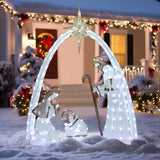 5 ft Lighted Nativity Scene Outdoor Christmas Decoration with 150 Warm White LED Lights