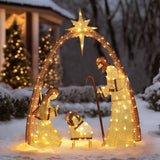 5 ft Lighted Nativity Scene Outdoor Christmas Decoration with 150 Warm White LED Lights