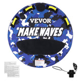 VEVOR 2 Person Towable Tube for Boating, Round Deck Tube