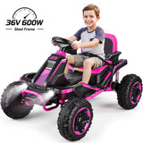 VIBESPARK 36V 600W Electric Ride-On ATV for Kids Ages 5–12, Bluetooth and LED Lights