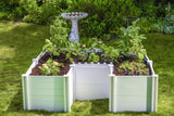 Vita Classic 6'L x 6'W x 22"H Vinyl Keyhole Composting Garden Bed