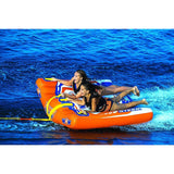 WOW Sports Power Steer 2-Person Steerable Deck Tube Towable – U-Shaped Boat Tube