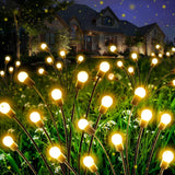6 Pack Solar Firefly Garden Lights – 48 LED Warm White Swaying Solar Landscape Lights