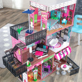 KidKraft Brooklyn Loft Wooden Dollhouse – 3 Levels, 6 Rooms & 25 Accessories with Lights and Sounds