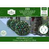 Holiday Time 150 LED Random Twinkle Christmas Net Lights, 6' x 4' Plug-In Holiday Bush Lights