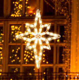 19.4" H Star of Bethlehem Christmas Window Silhouette Light with 50 Incandescent Mini Lights