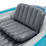 Intex Excursion Inflatable 4 People Boat Set with Oars, Pump, Fishing Rod Holders & Motor Mount Fittings