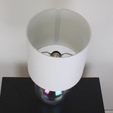 Mainstays 16"H Iridescent Glass Lamp with White Shade