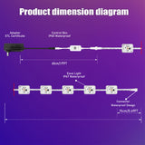 148 ft Permanent Outdoor Lights, 54 LED RGB Eave Lights with Bluetooth, Remote and Music Sync