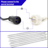 30 cm LED Meteor Shower Rain Lights, 8 Tubes, 192 LEDs, Falling Snow Christmas String Lights