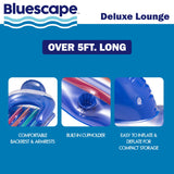 Bluescape Deluxe Lounge Inflatable Pool Float - 63" Floating Pool Lounge