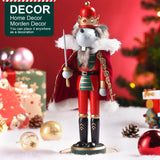 12" Wooden Nutcracker Soldier – Sword, Movable Jaw & Gift Box