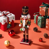 12" Wooden Nutcracker Soldier – Sword, Movable Jaw & Gift Box