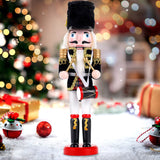 12" Wooden Nutcracker Soldier – Sword, Movable Jaw & Gift Box