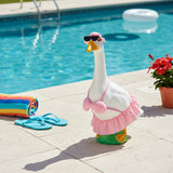Gaggleville Pink Bikini Goose Outfit for 23" Garden Goose Statue, Summer Goose Clothes with Sun Hat & Sunglasses